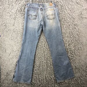 Lucky Brand Jeans Womens Size 8 Vital Flare Long Length Vintage Denim Blue